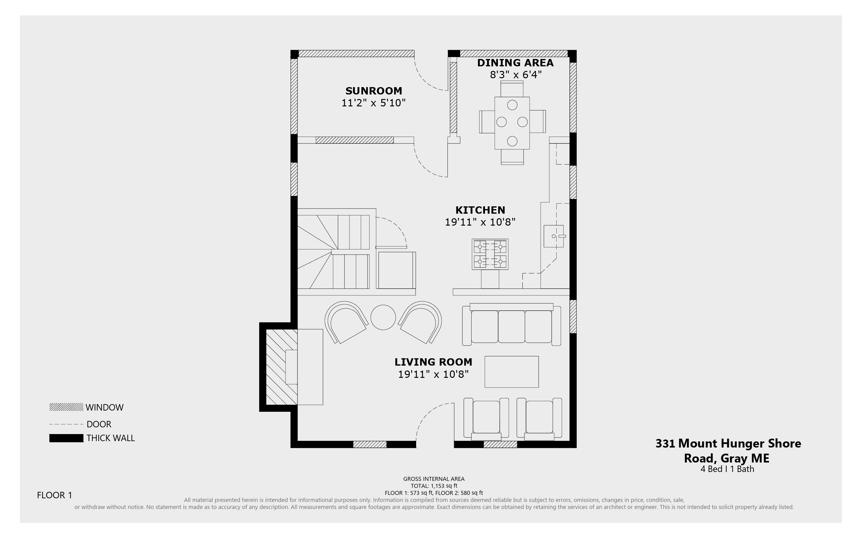 331 Mt Hunger Shore Road Raymond, ME 04071 - Photo 25 of 28 Floor plan, level 1
