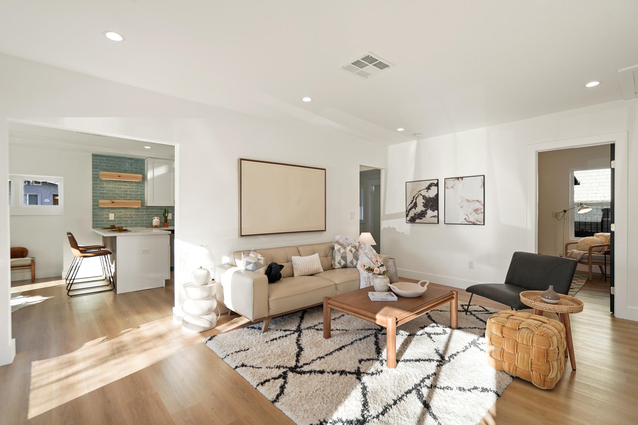 2151 Santa Rita Street Oakland, CA 94601 - Photo 8 of 46 Living area with light wood finished floors and recessed lighting