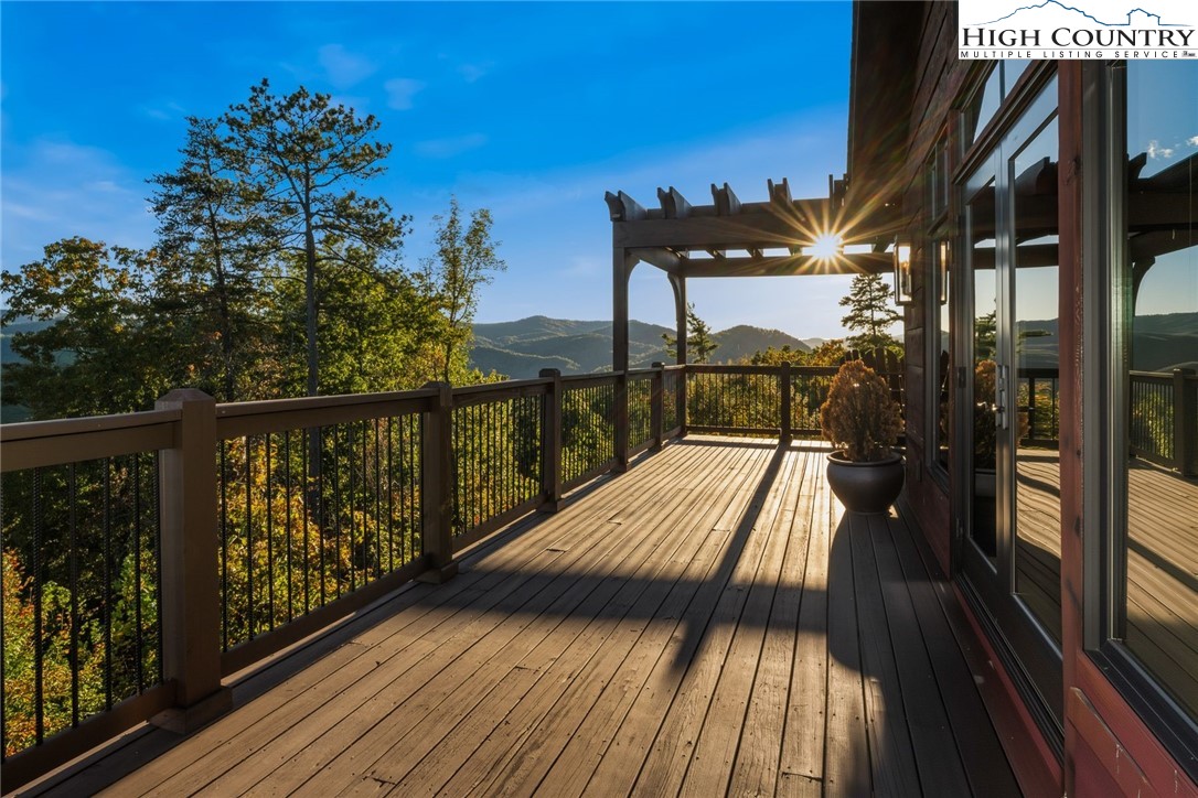 550 Big Sky Road Ferguson, NC 28624 - Photo 32 of 35 a view of balcony with wooden floor and seating space
