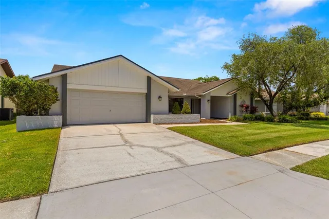 a house view with a outdoor space