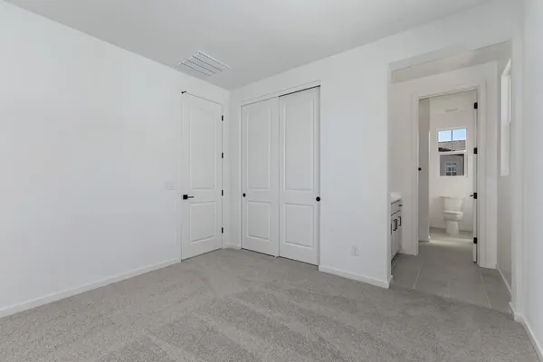 wooden floor and closet in a room