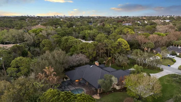 an aerial view of multiple house