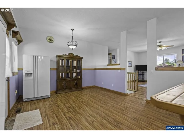 a view empty room with wooden floor and window
