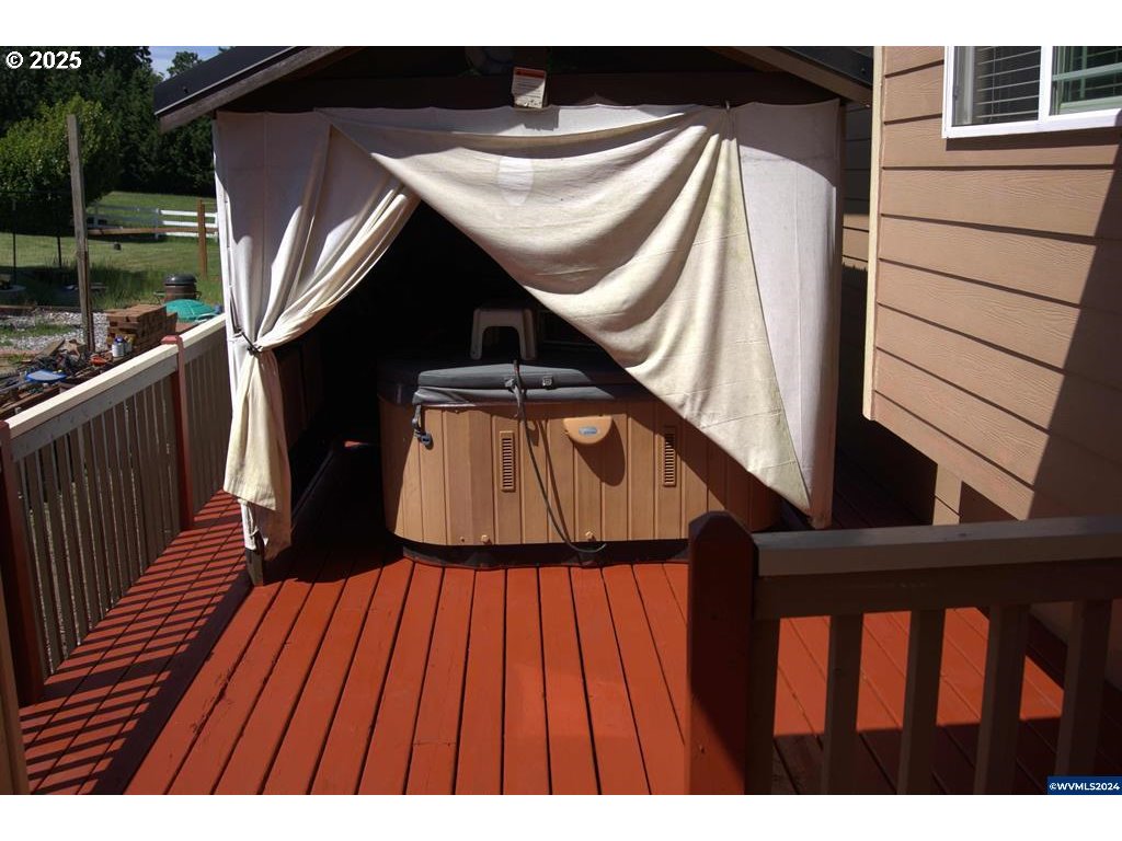 5465 Sams Place Southeast Turner, OR 97392 - Photo 35 of 46 a view of outdoor space with deck and wooden floor
