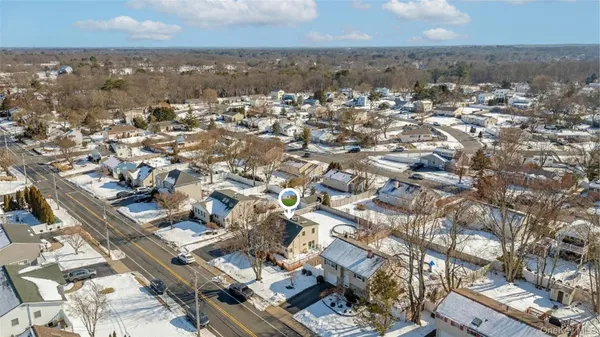an aerial view of multiple house