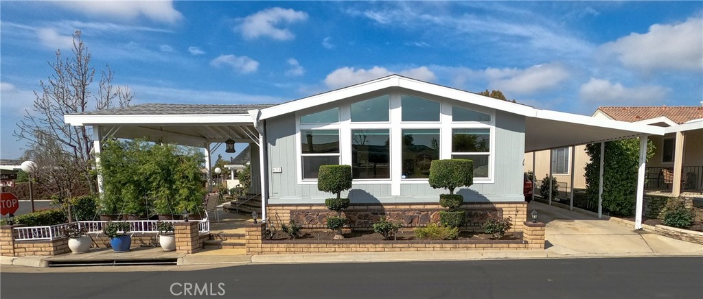 a view of a house with sitting area