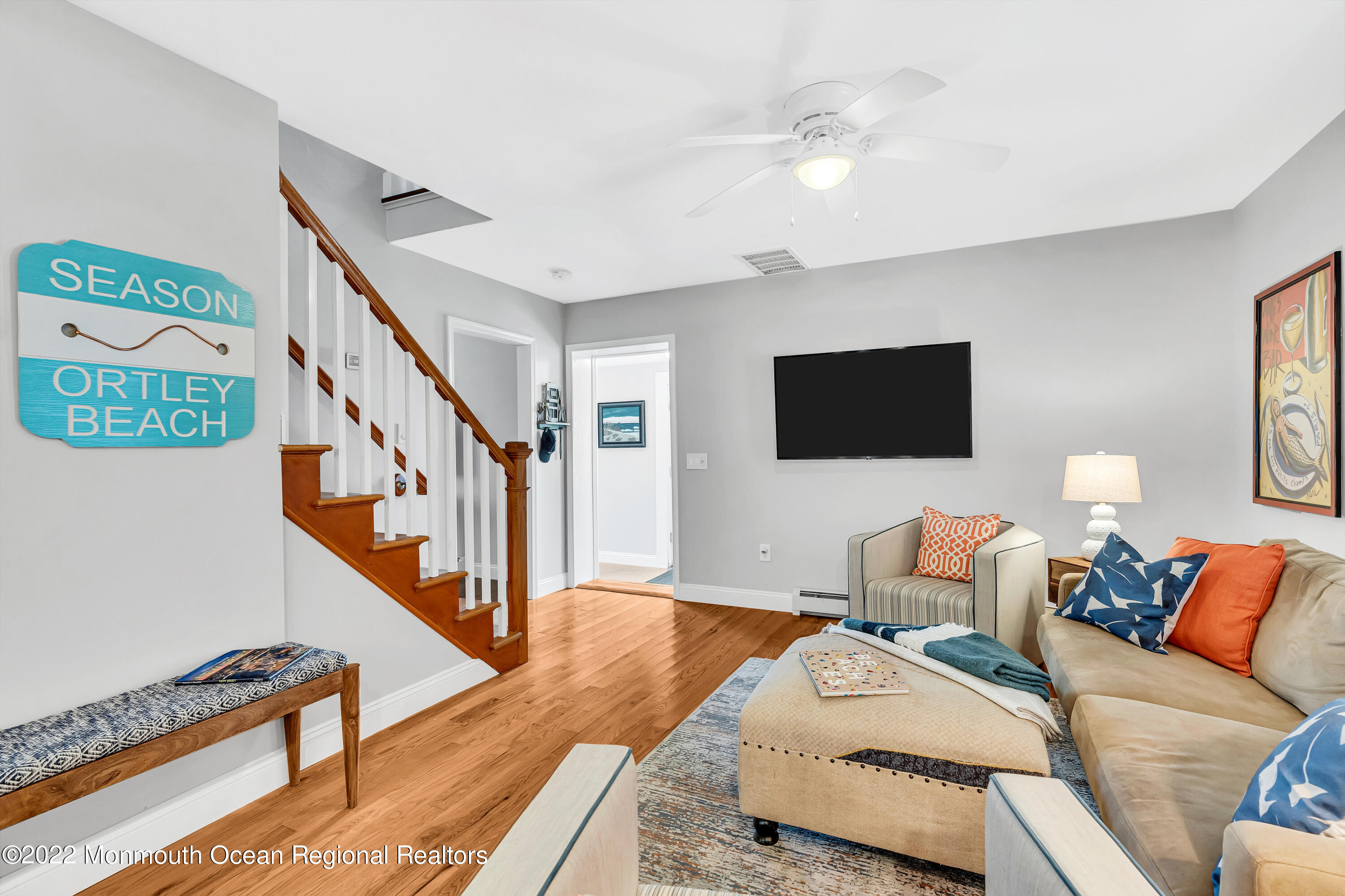 57 Fielder Avenue Seaside Heights, NJ 08751 - Photo 13 of 31 a bedroom with furniture and a flat screen tv