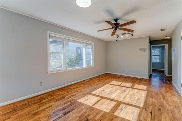 a view of an empty room and window