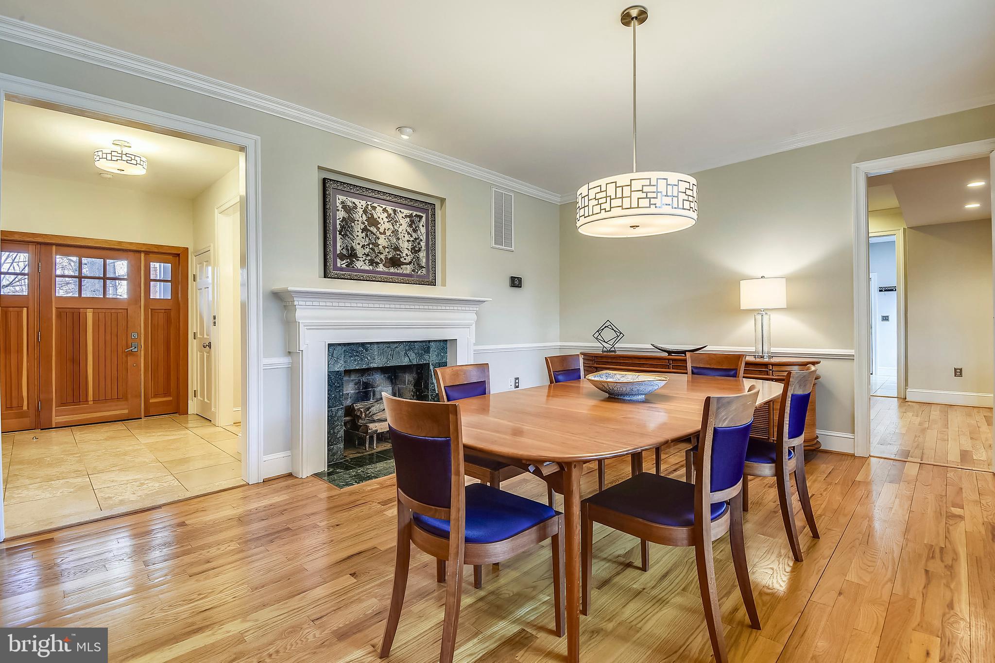 5510 Lambeth Road Bethesda, MD 20814 - Photo 13 of 53 Dining Room with fireplace can seat 12