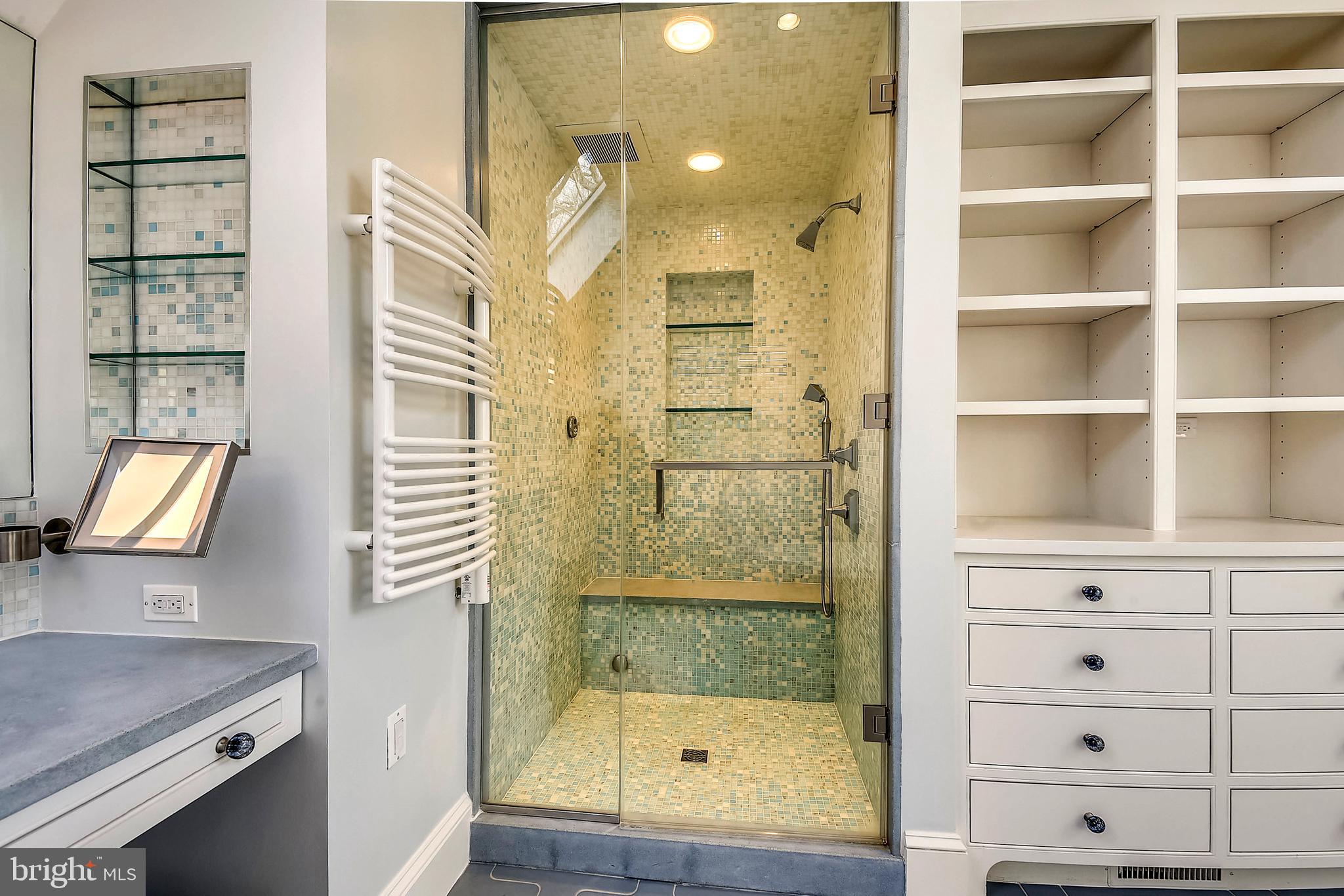 5510 Lambeth Road Bethesda, MD 20814 - Photo 26 of 53 Master Bath with steam shower, custom cabinetry