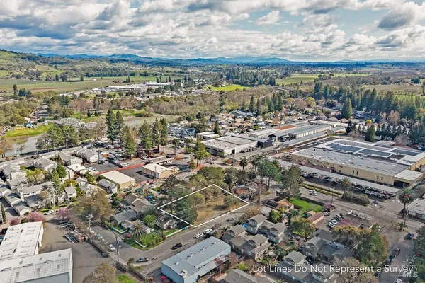 an aerial view of multiple house