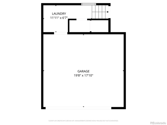 a picture of floor with a white wall and a painting