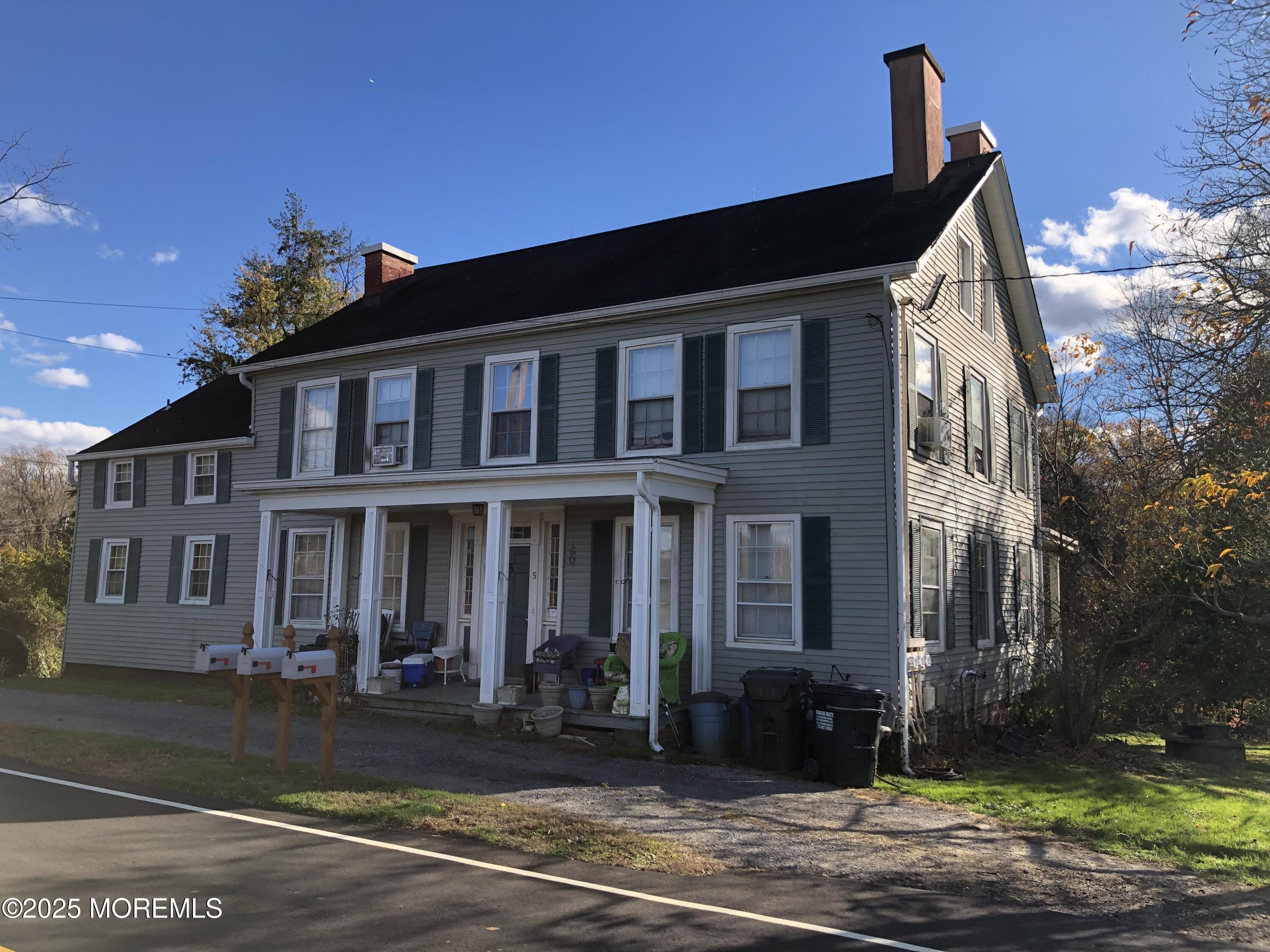 a front view of a house