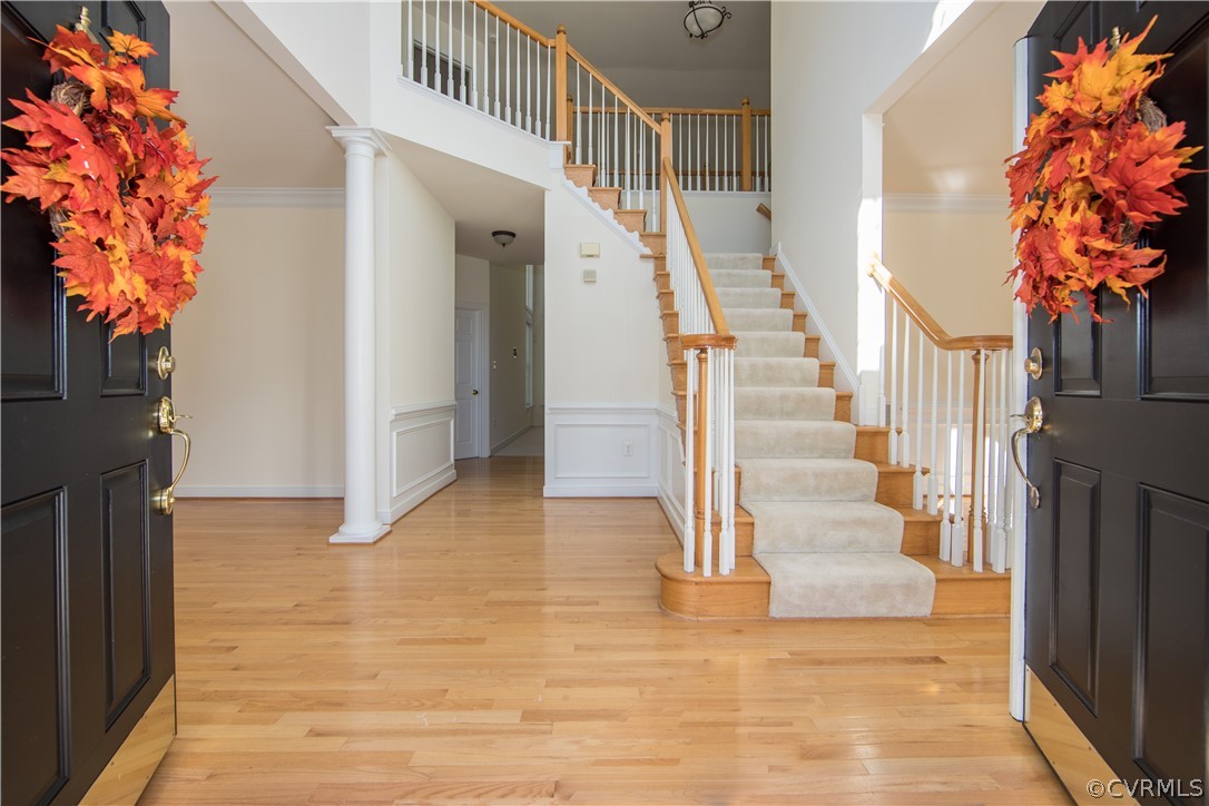 846 Club Ridge Terrace Chester, VA 23836 - Photo 2 of 35 a view of entryway and hall with wooden floor
