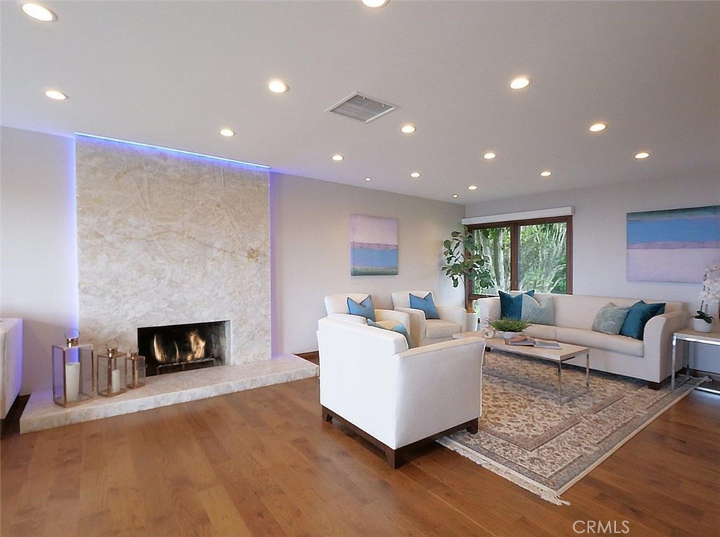 28709 Rothrock Drive Rancho Palos Verdes, CA 90275 - Photo 9 of 38 Living Room with Fireplace