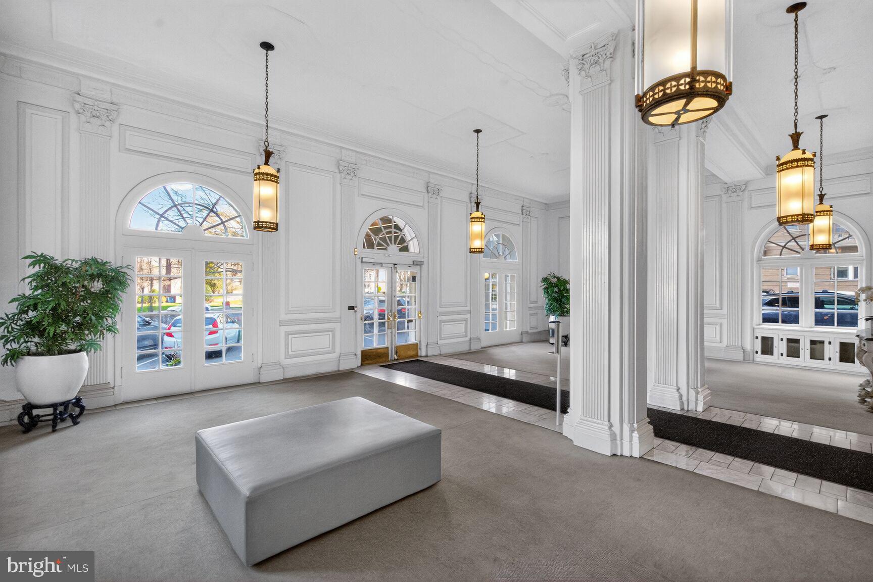 3426 16th Street Northwest, Unit 604 Washington, DC 20010 - Photo 3 of 65 Lobby w/ Grand Proportions and Symmetrical Design