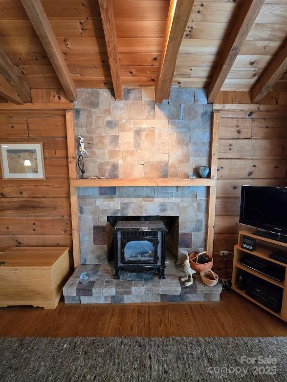 979 Wagon Road, Unit 68 Warrensville, NC 28693 - Photo 12 of 40 a living room with furniture and a fireplace