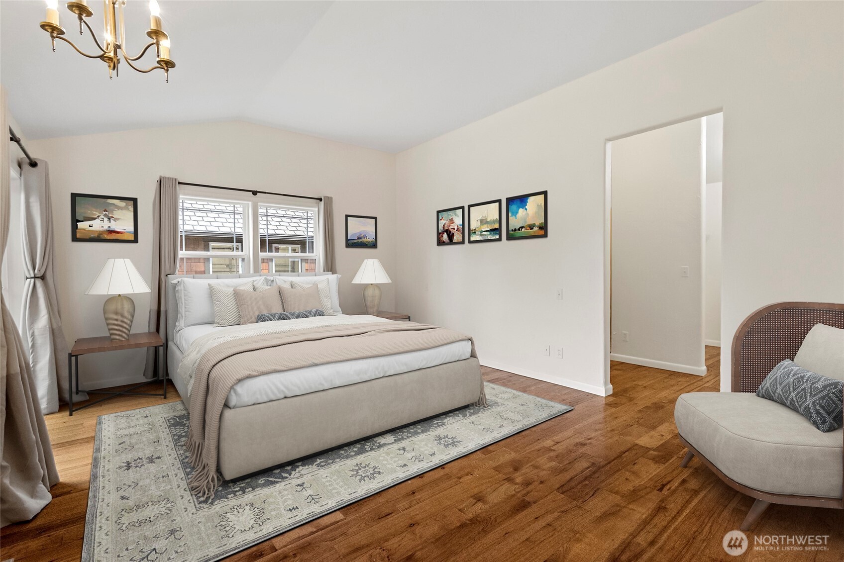 1925 Township Street Sedro-Woolley, WA 98284 - Photo 14 of 40 a bedroom with a bed and a couch