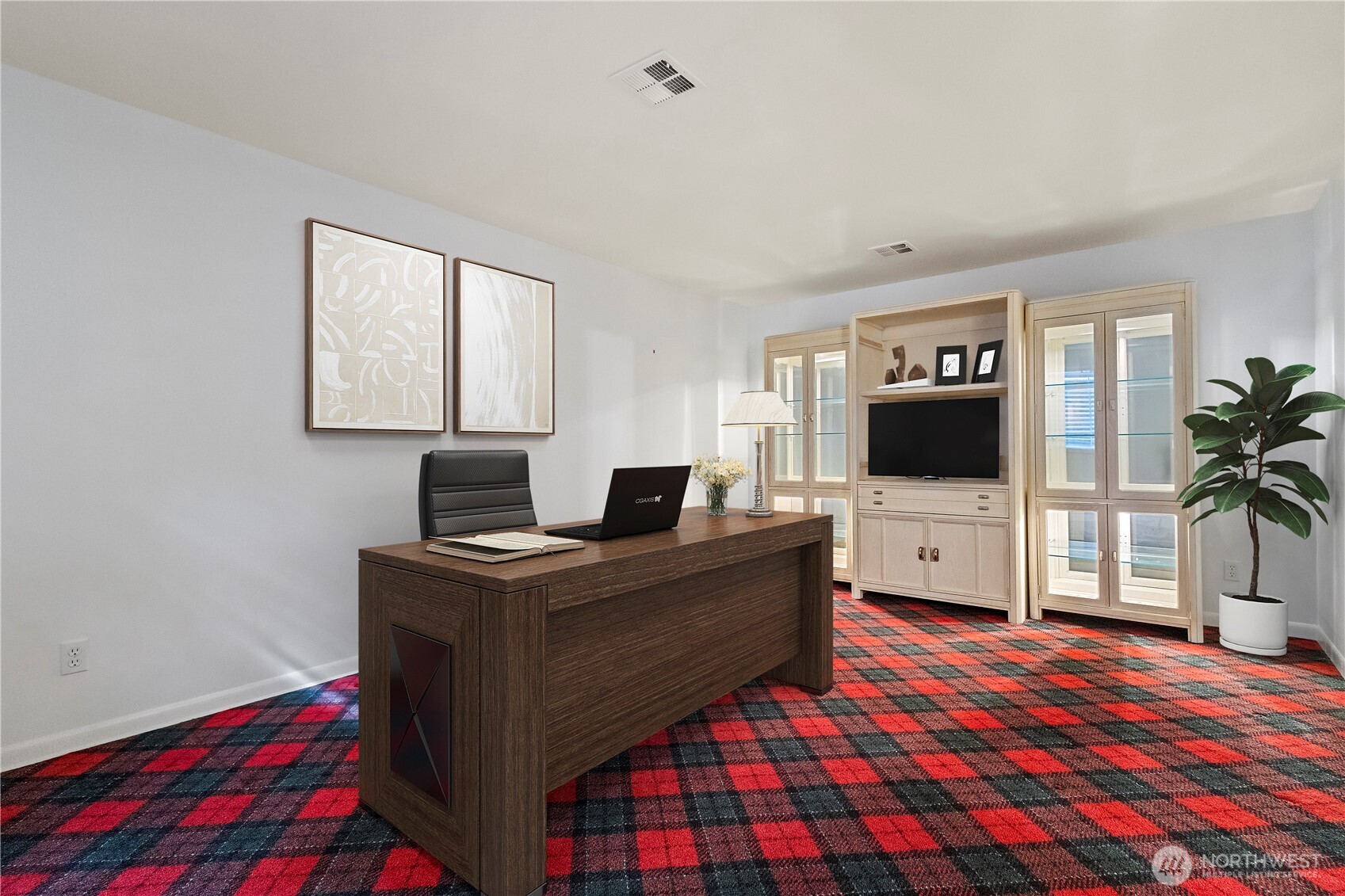 1925 Township Street Sedro-Woolley, WA 98284 - Photo 28 of 40 a living room with furniture and a flat screen tv