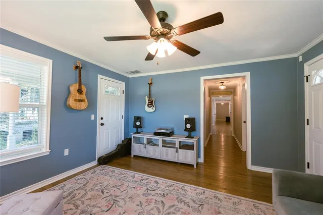 a very nice looking room with a large window