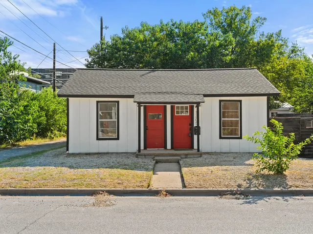 a front view of house with yard