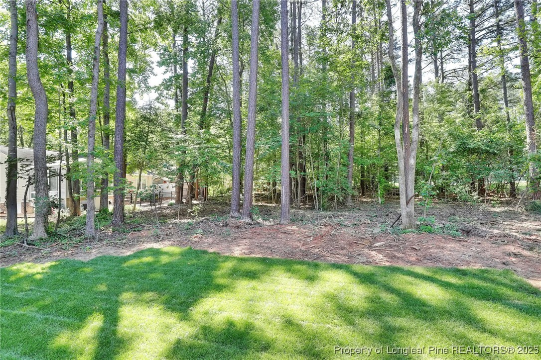 1036 Meadow Reach Sanford, NC 27332 - Photo 20 of 30 a view of a backyard with trees