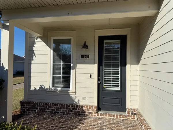 a view of a door of the house