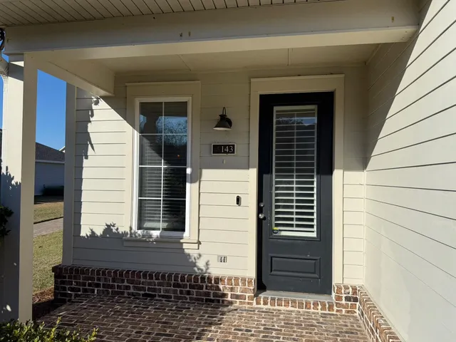 a view of a door of the house