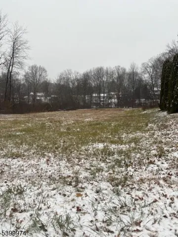 a view of a field with an trees