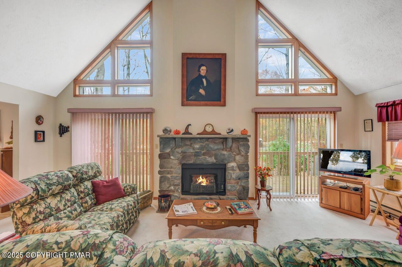 183 Panther Run Road Jim Thorpe, PA 18229 - Photo 14 of 59 a living room with furniture fireplace and flat screen tv