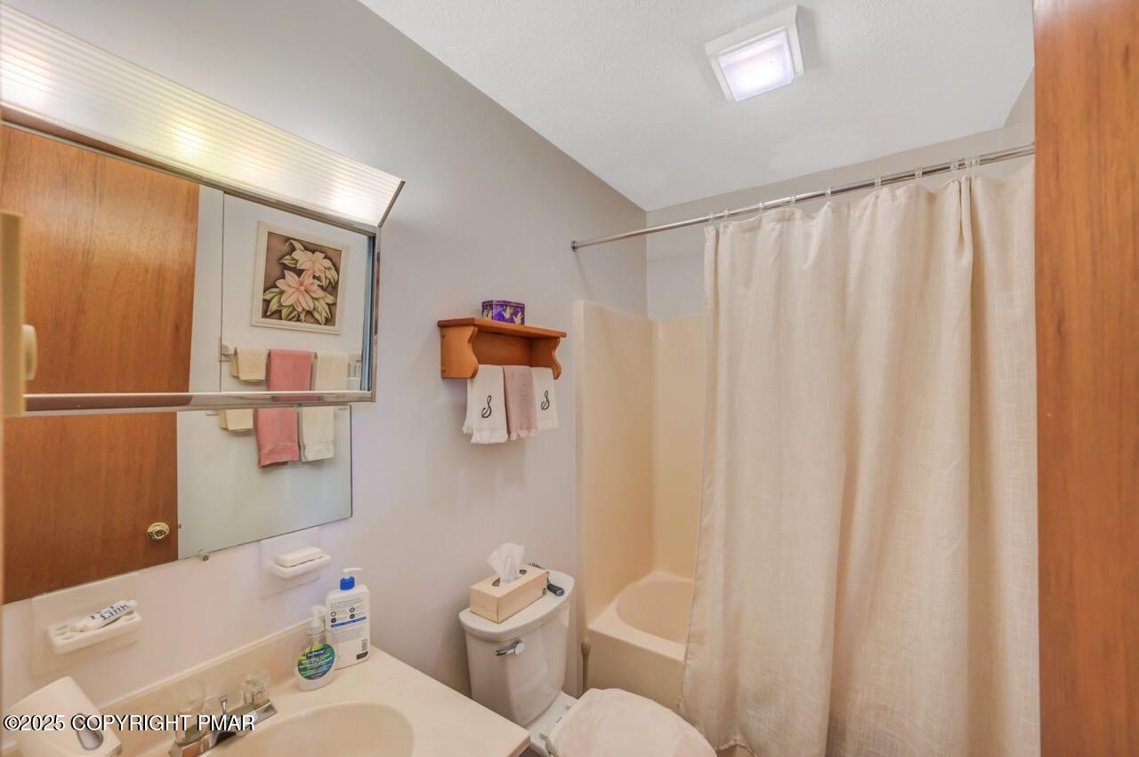 183 Panther Run Road Jim Thorpe, PA 18229 - Photo 32 of 59 a white toilet sitting next to a shower curtain