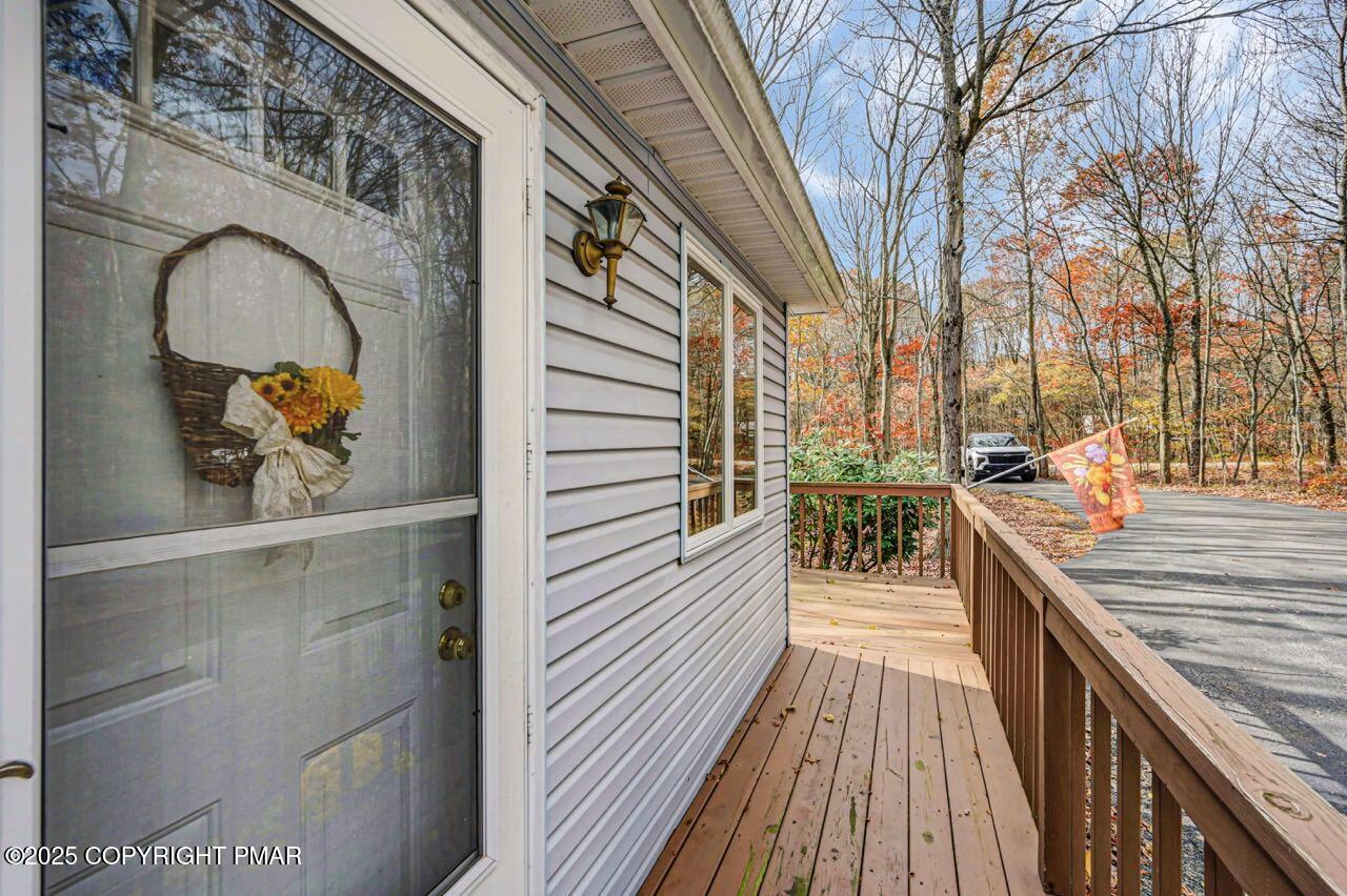 183 Panther Run Road Jim Thorpe, PA 18229 - Photo 49 of 59 a view of balcony with wooden floor and potted plants
