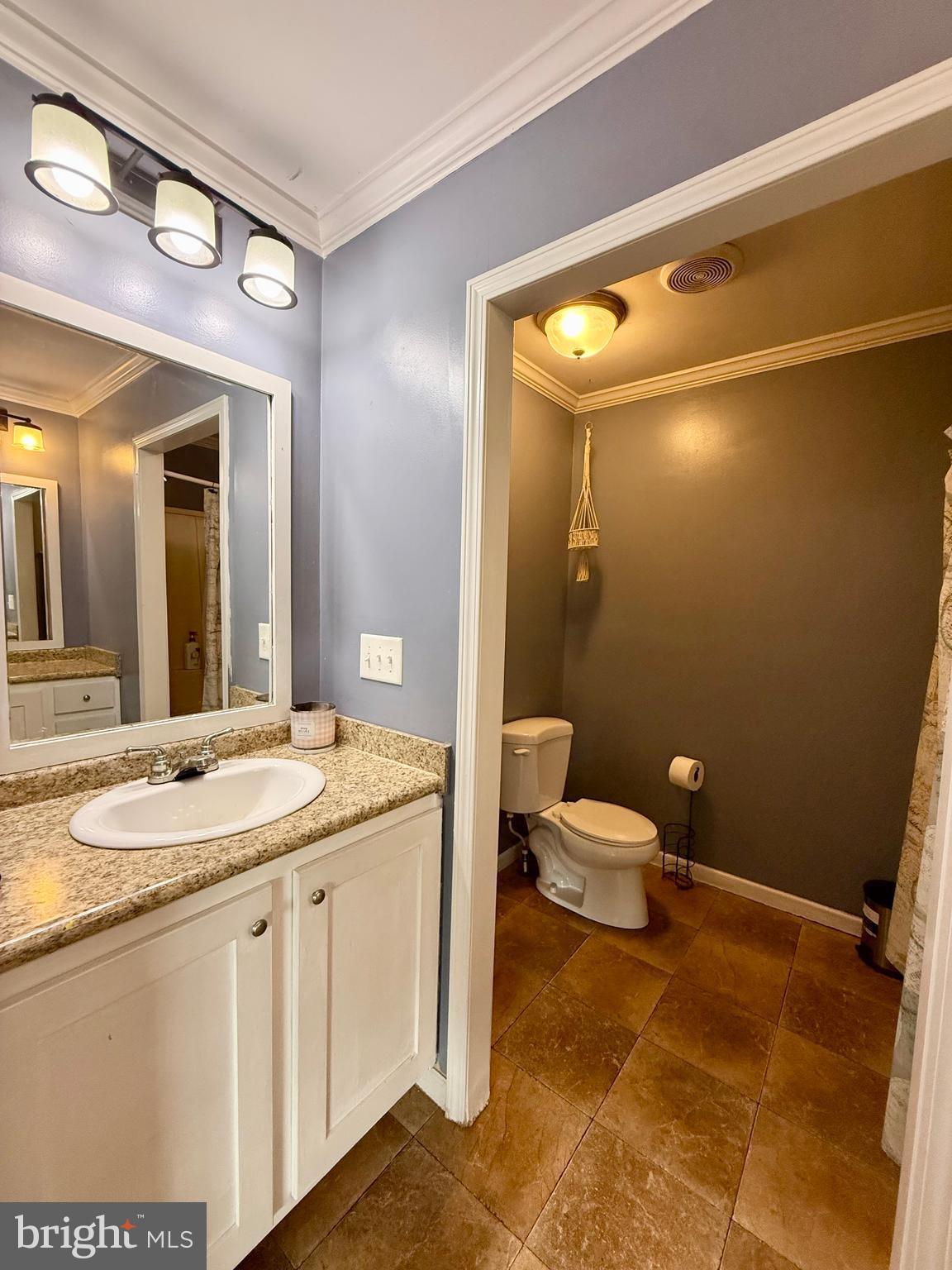35777 Cobbs Hill Road Willards, MD 21874 - Photo 28 of 46 a bathroom with a granite countertop sink toilet and shower