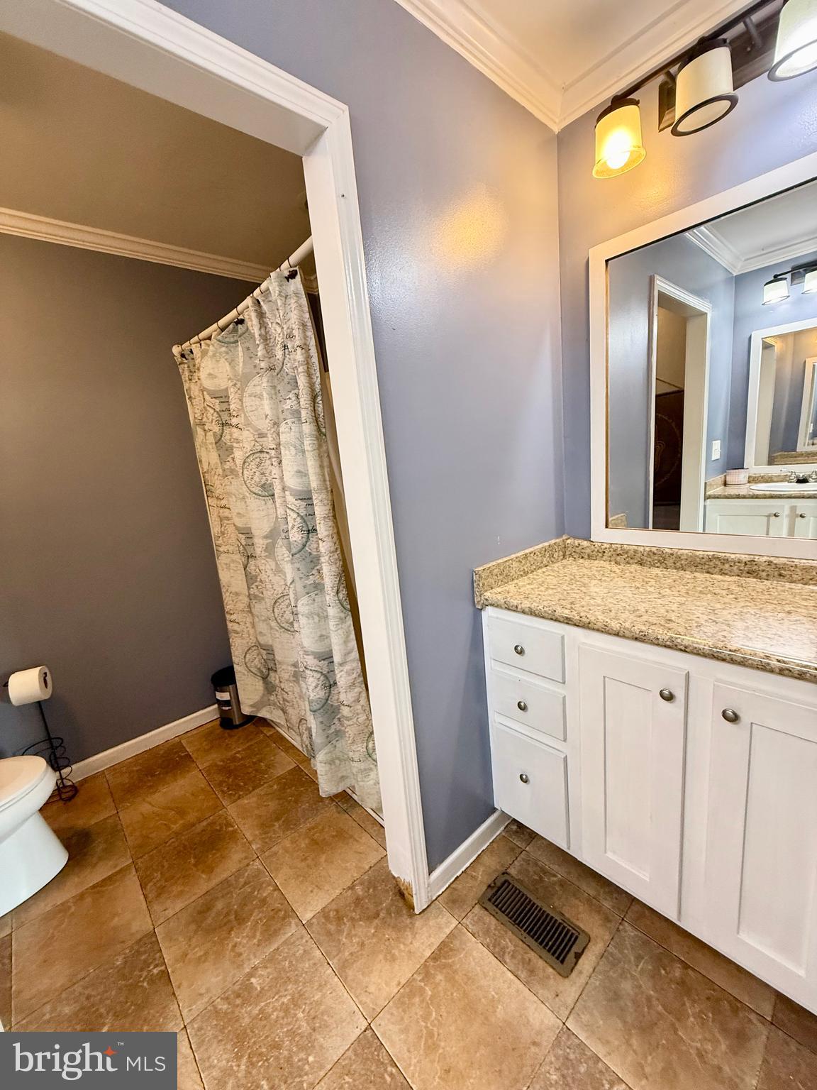 35777 Cobbs Hill Road Willards, MD 21874 - Photo 29 of 46 a bathroom with a granite countertop sink and a mirror