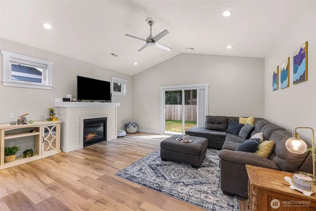 a living room with furniture or fireplace and a flat screen tv