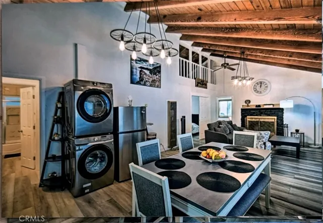 a kitchen with a stove and a microwave