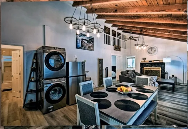 a kitchen with a stove and a microwave