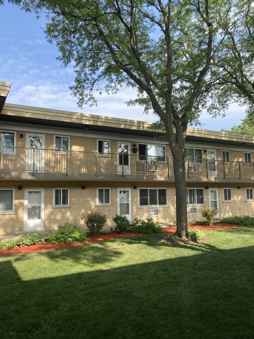 1017 Peterson Avenue, Unit A4 Park Ridge, IL 60068 - Photo 1 of 10 a front view of a house with garden and trees