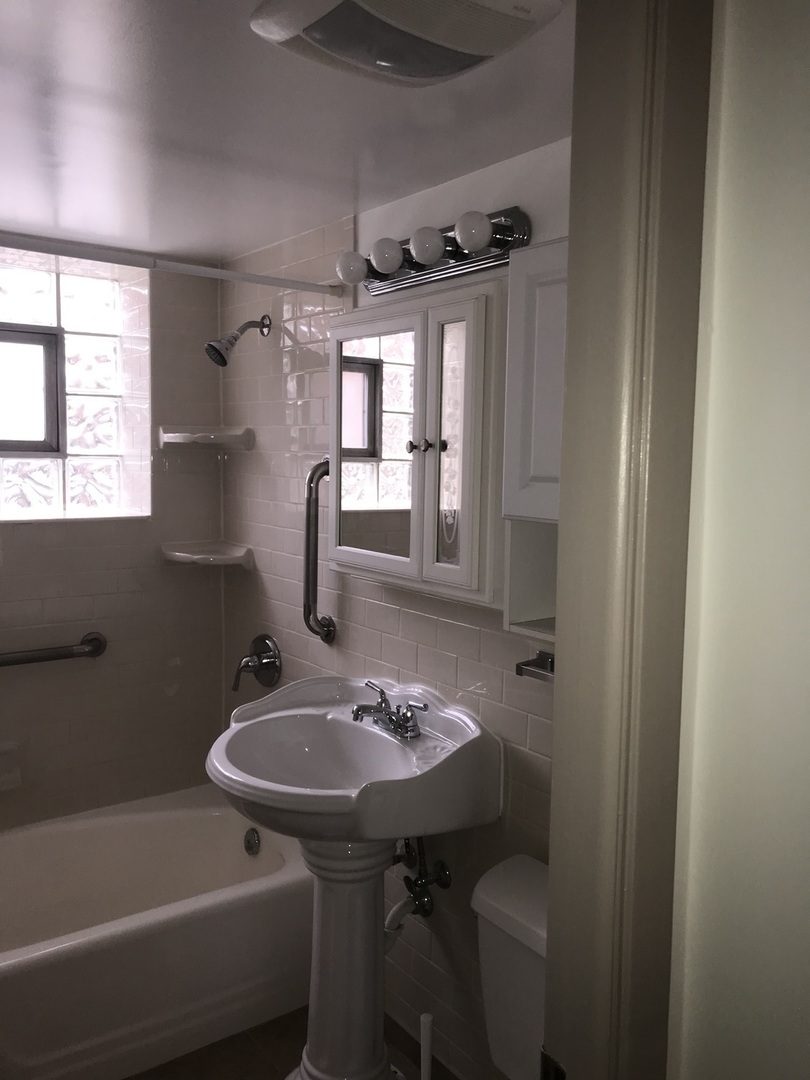 1017 Peterson Avenue, Unit A4 Park Ridge, IL 60068 - Photo 8 of 10 a bathroom with a sink and a mirror