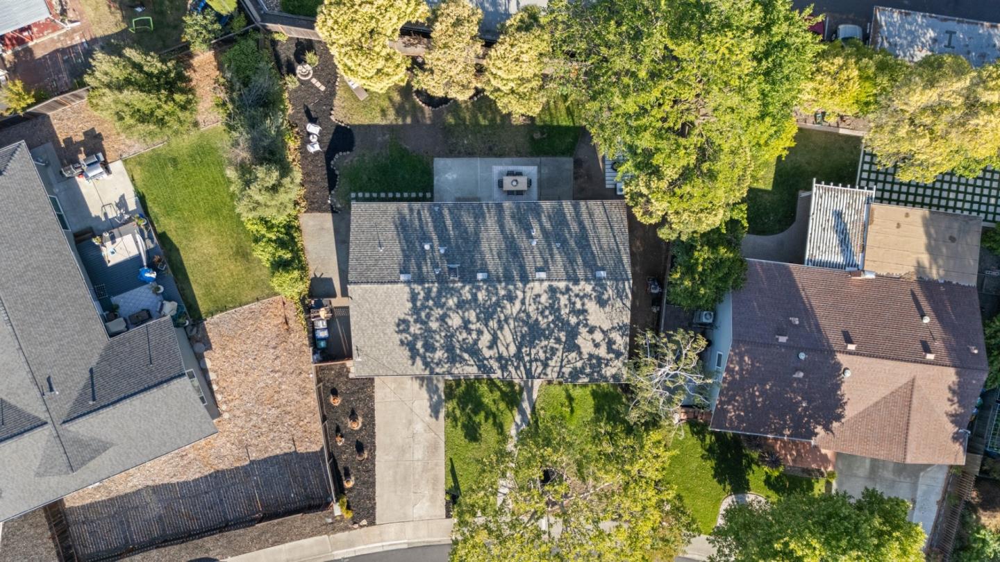 7453 Interlachen Avenue San Ramon, CA 94583 - Photo 32 of 35 an aerial view of a house with a yard and large trees