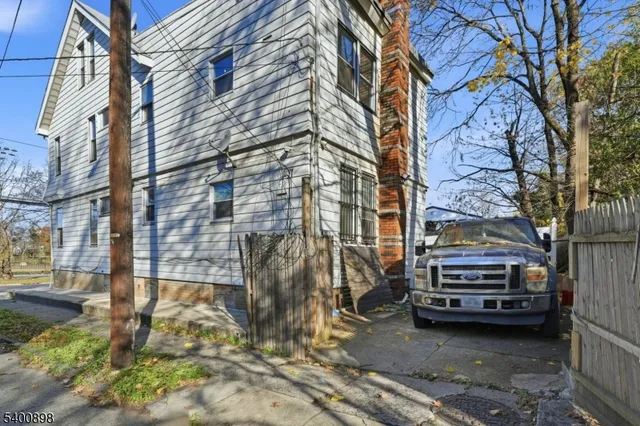 a view of a car park in front of building