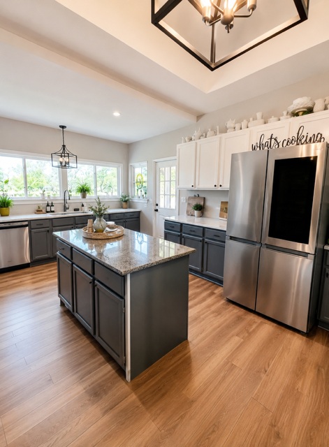 221 Winding Way Road Marble Falls, TX 78654 - Photo 10 of 19 Culinary delights await in this chef's kitchen, showcasing a spacious island and gleaming lots of light!