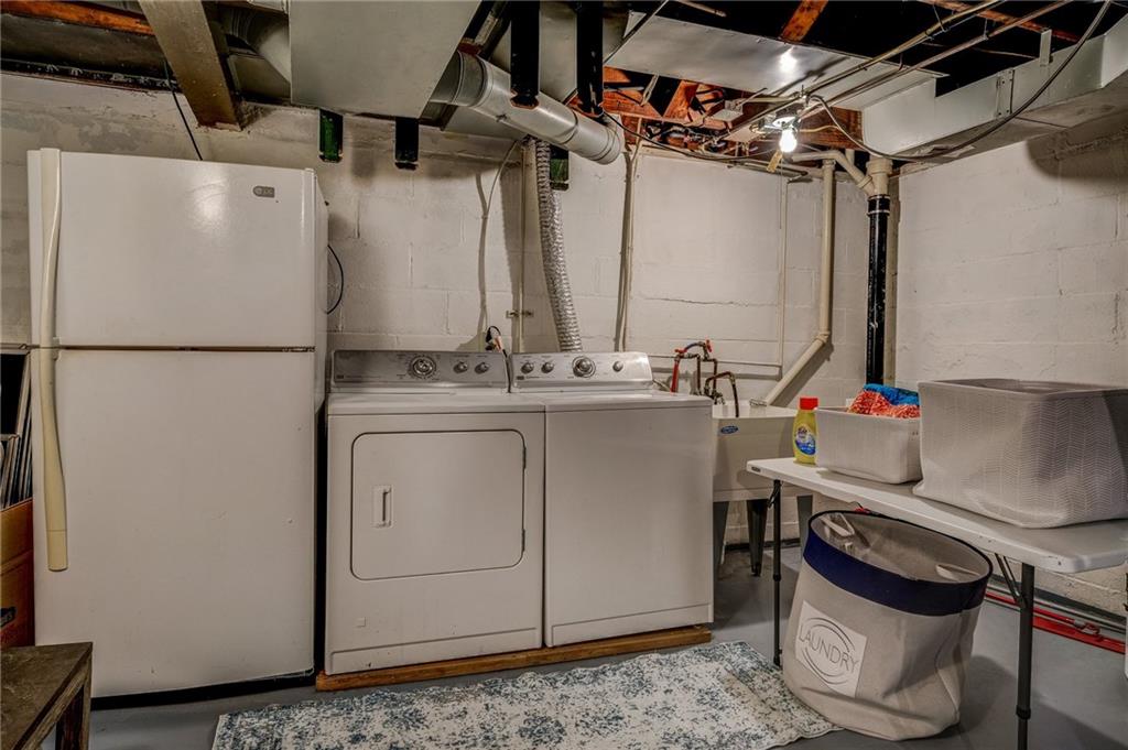 24 Leon Road Pittsburgh, PA 15220 - Photo 23 of 24 Laundry Space in Unfinished Basement. Home Includes all appliances