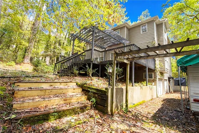 a view of a building with a outdoor space