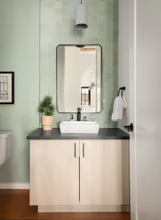 a living room with furniture and windows