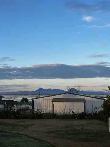 a view of lake and mountain