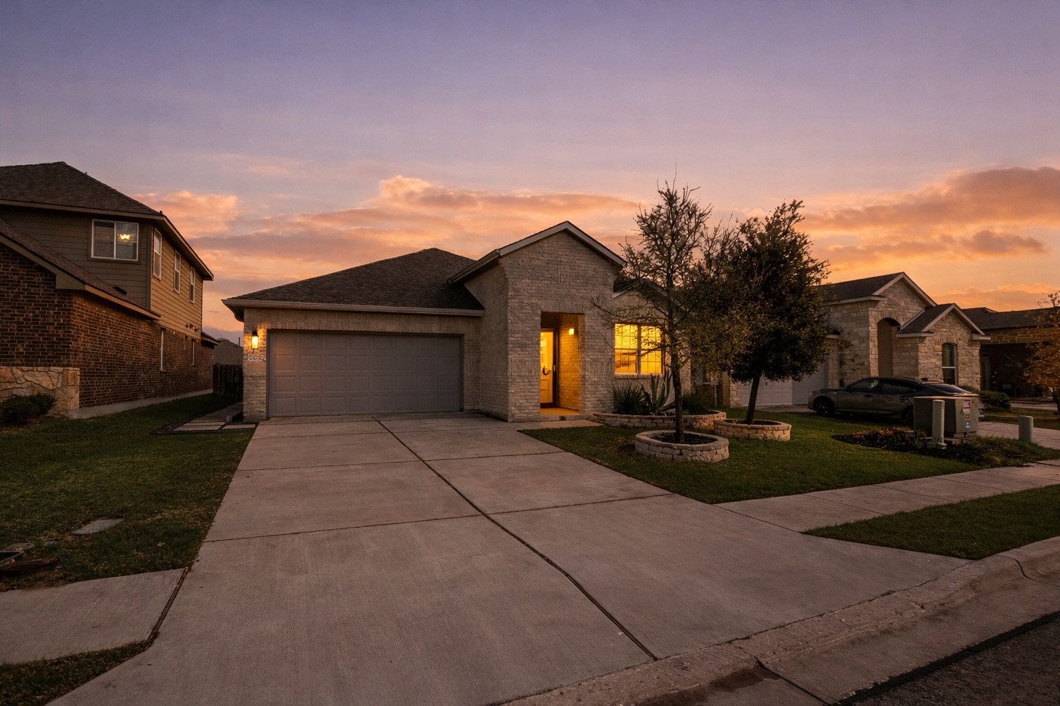 a view of a house with entertaining space