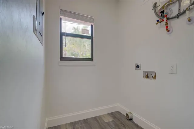 a view of small space with racks on the wall