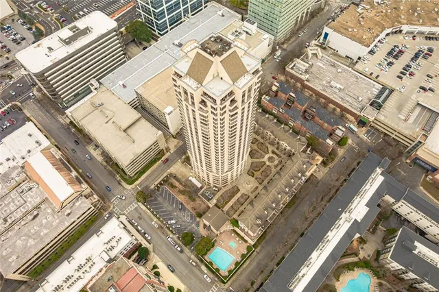 a view of large building with a street