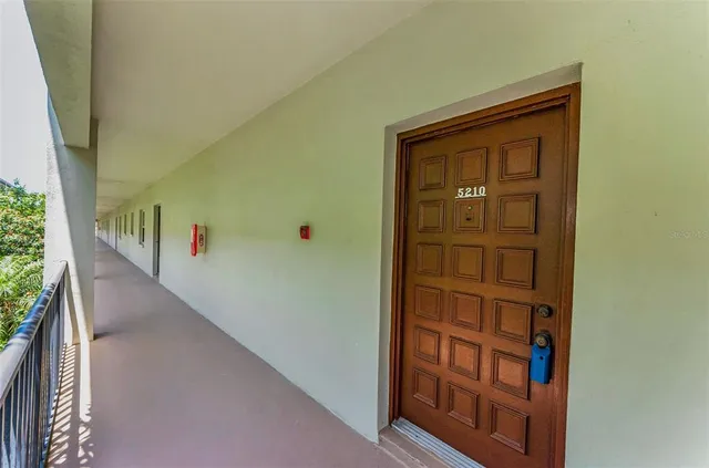 a view of front door of house